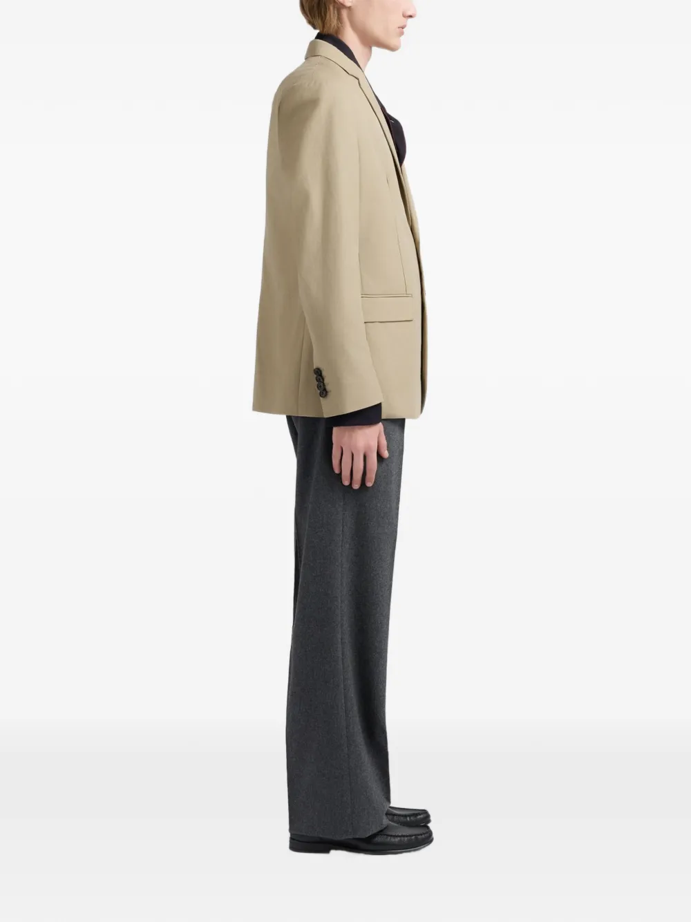  Bally Buttoned Cotton Blazer - Neutrals 