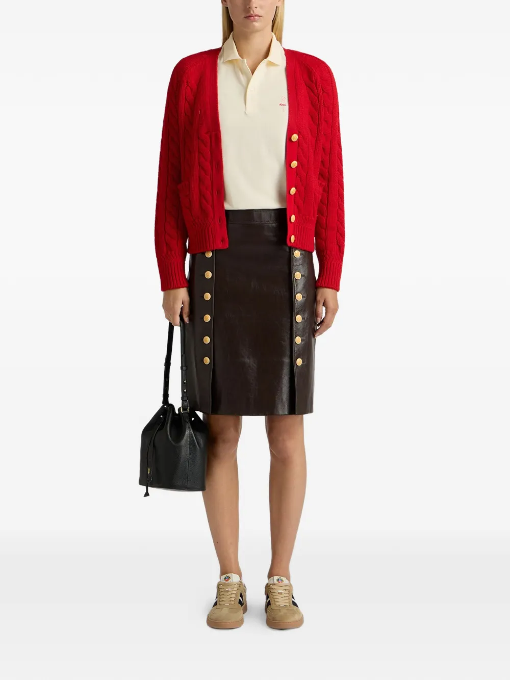  Bally Cable-knit Buttoned Cardigan - Red 