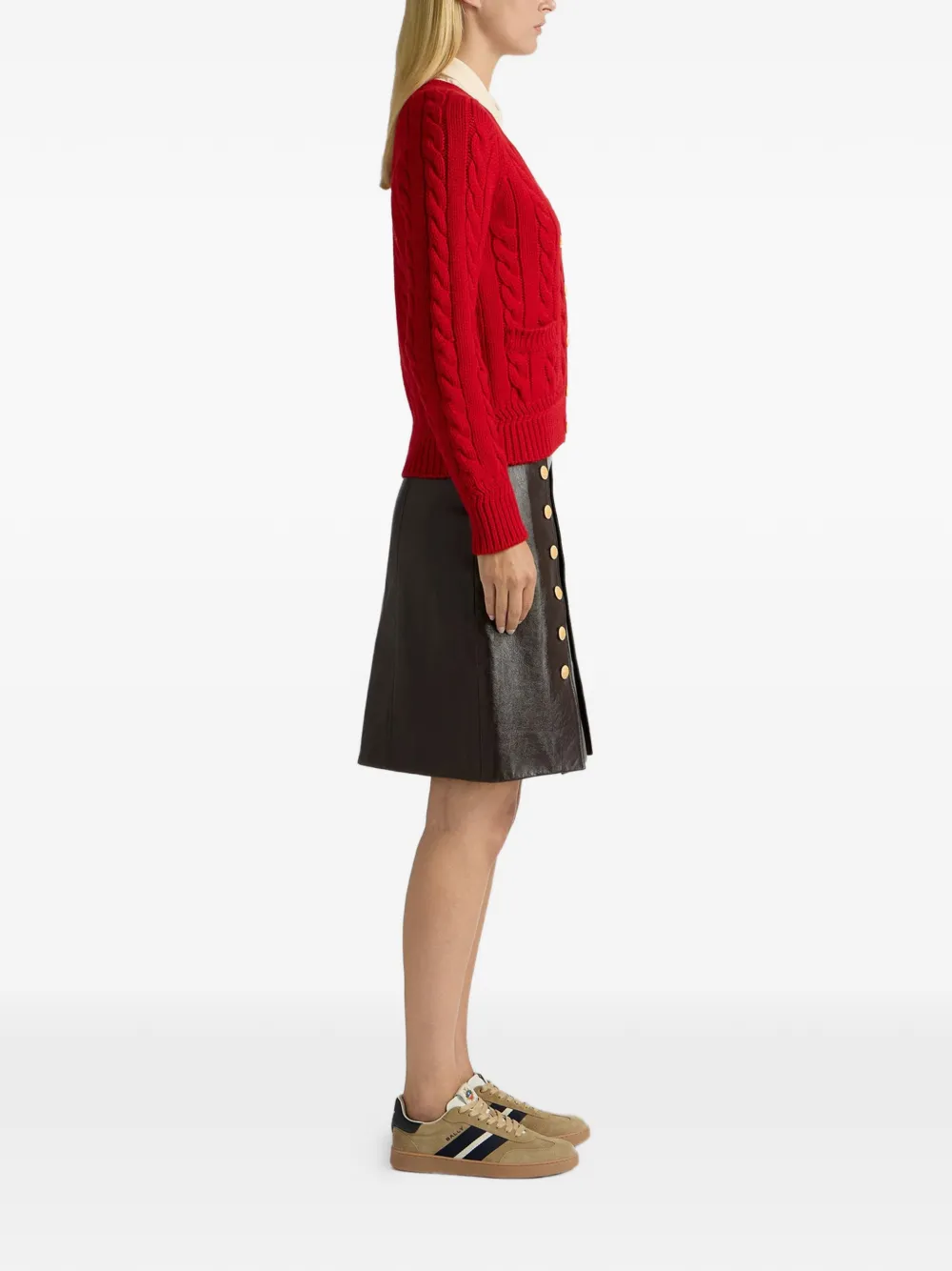  Bally Cable-knit Buttoned Cardigan - Red 