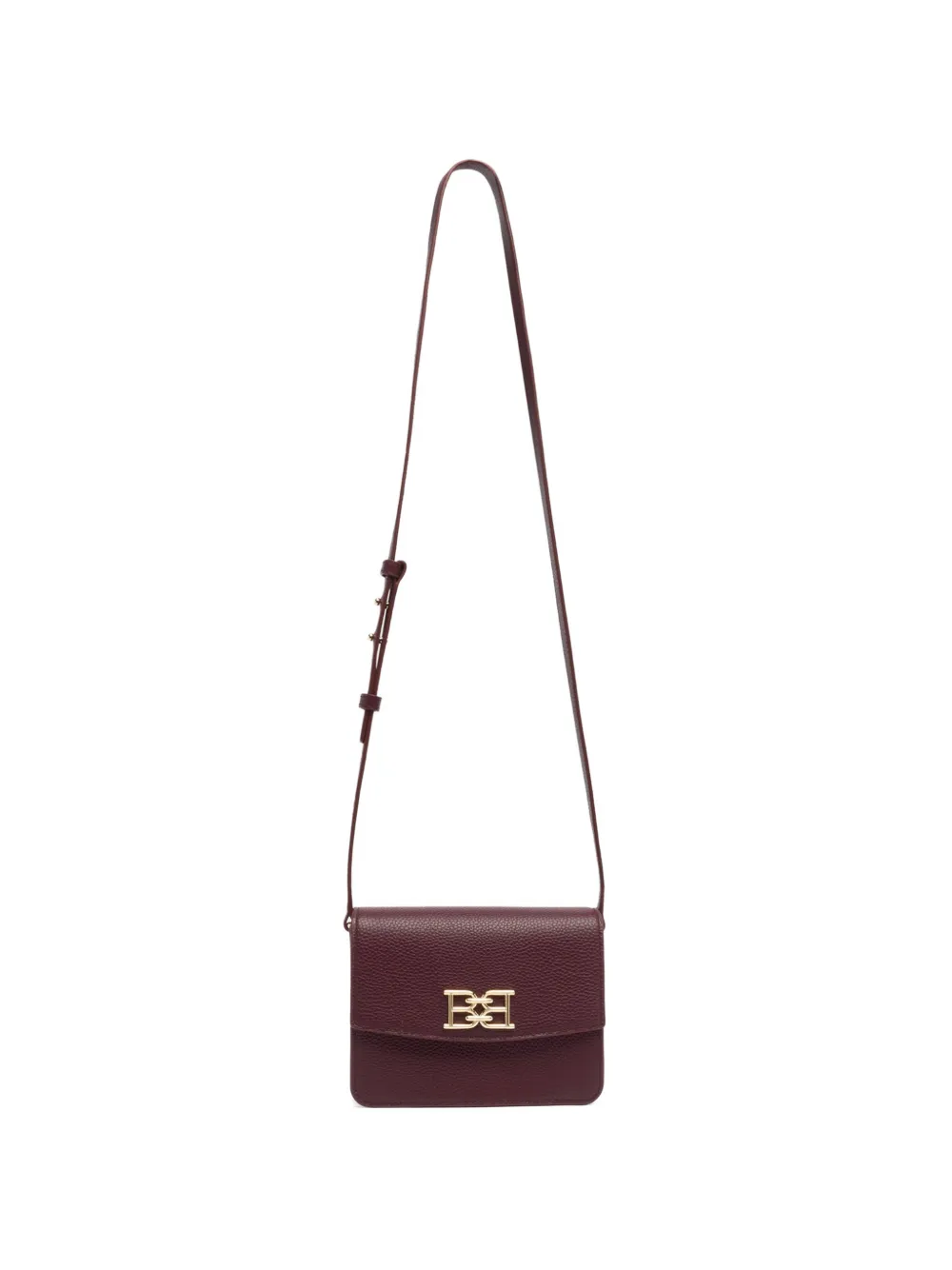 Bally small grained-leather logo-plaque cross body bag - Rosso