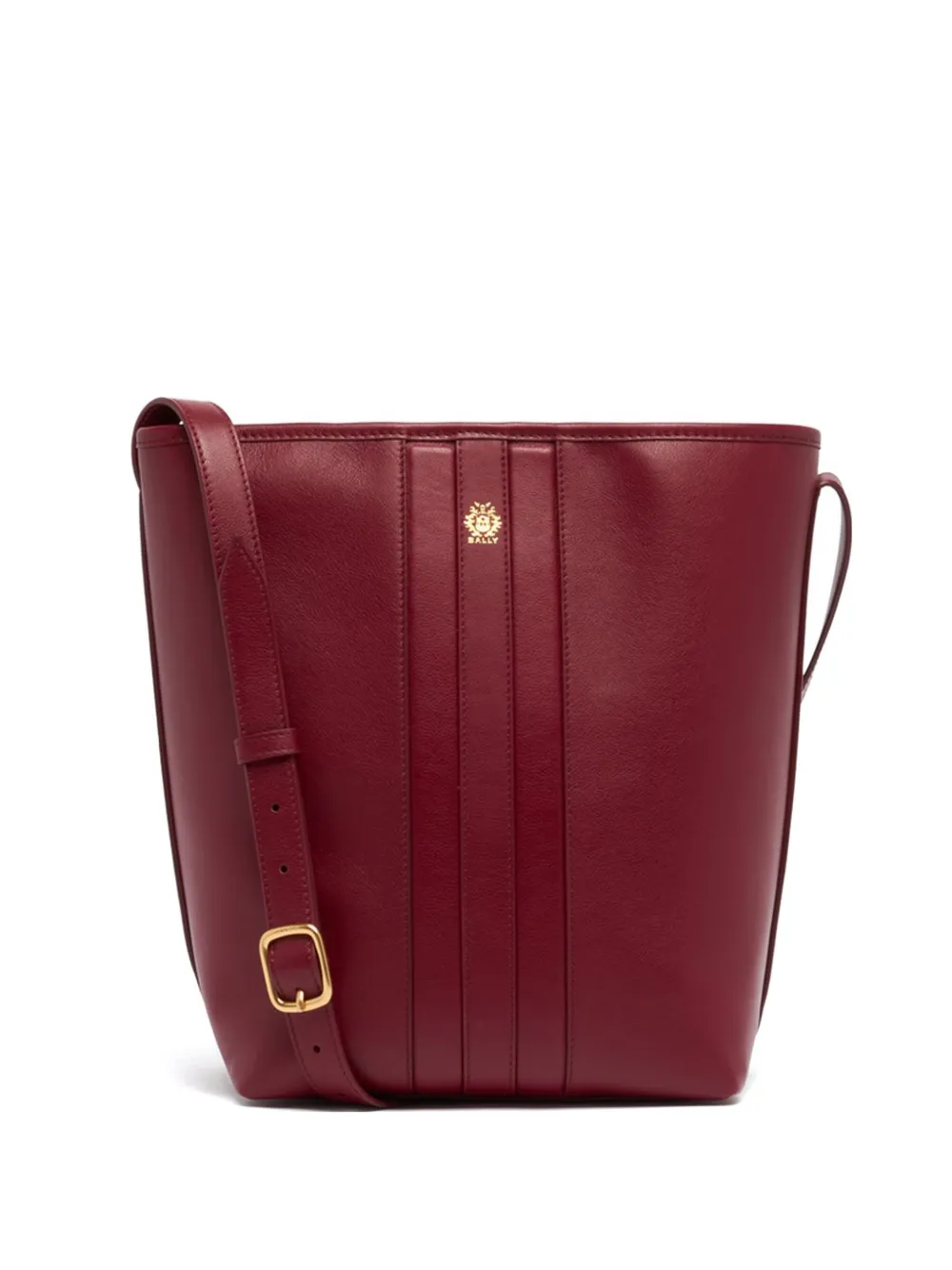 Bally signature leather bucket bag - Rosso