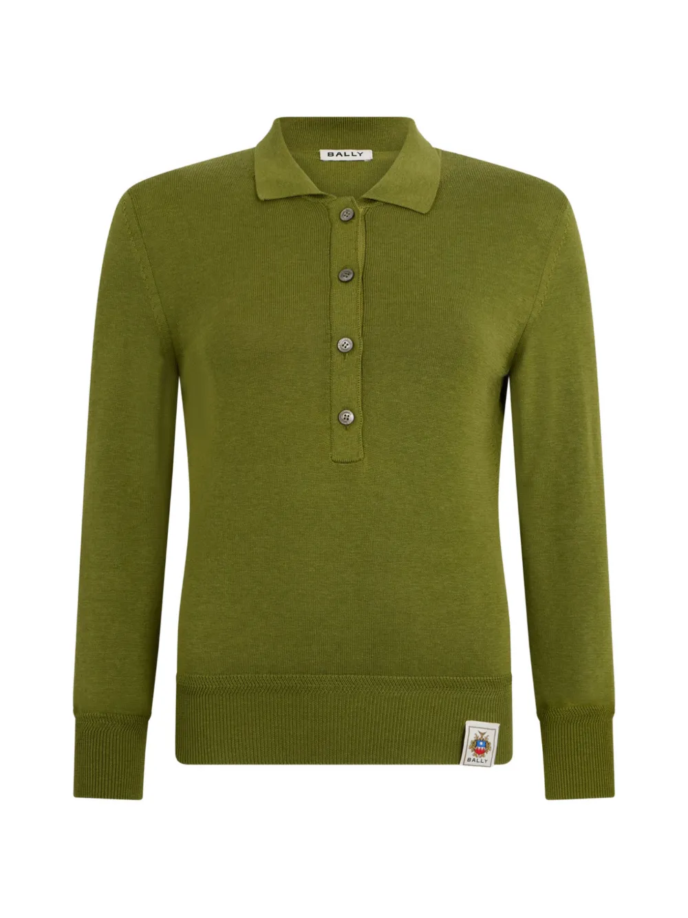 Bally buttoned logo-detail polo top - Verde
