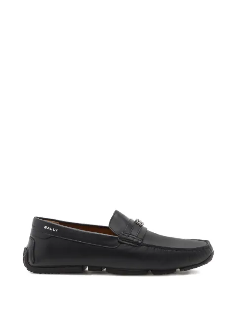 Bally pilot leather loafers