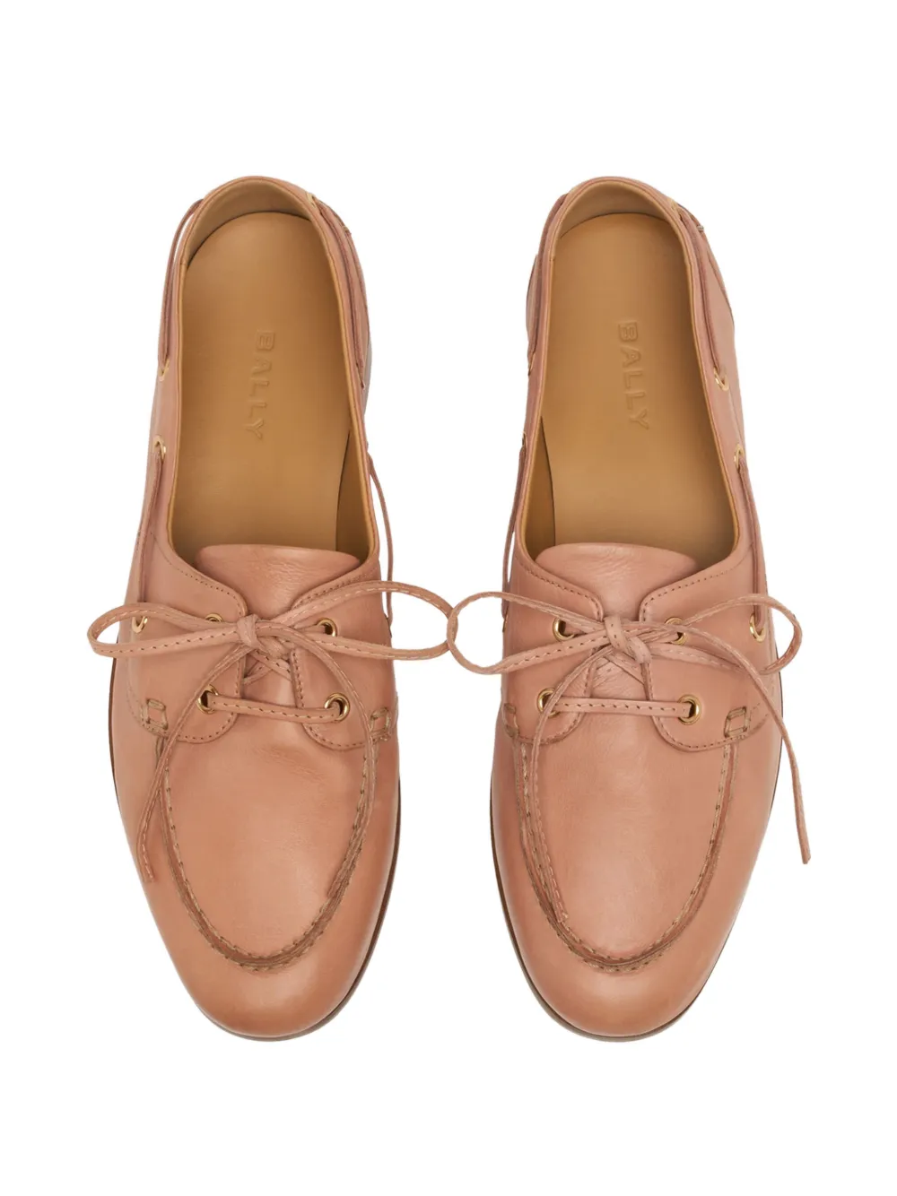 Bally Plume leather loafers Roze