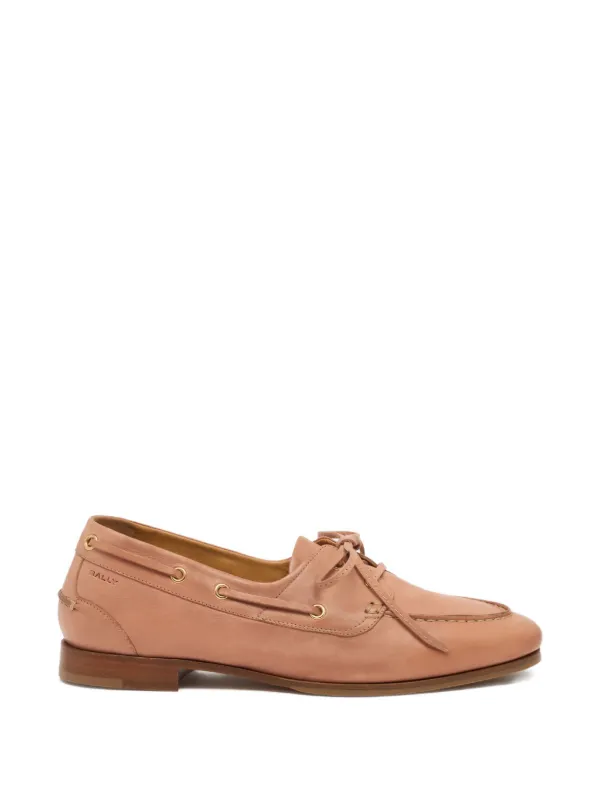 Bally Plume Leather Loafers in Pink