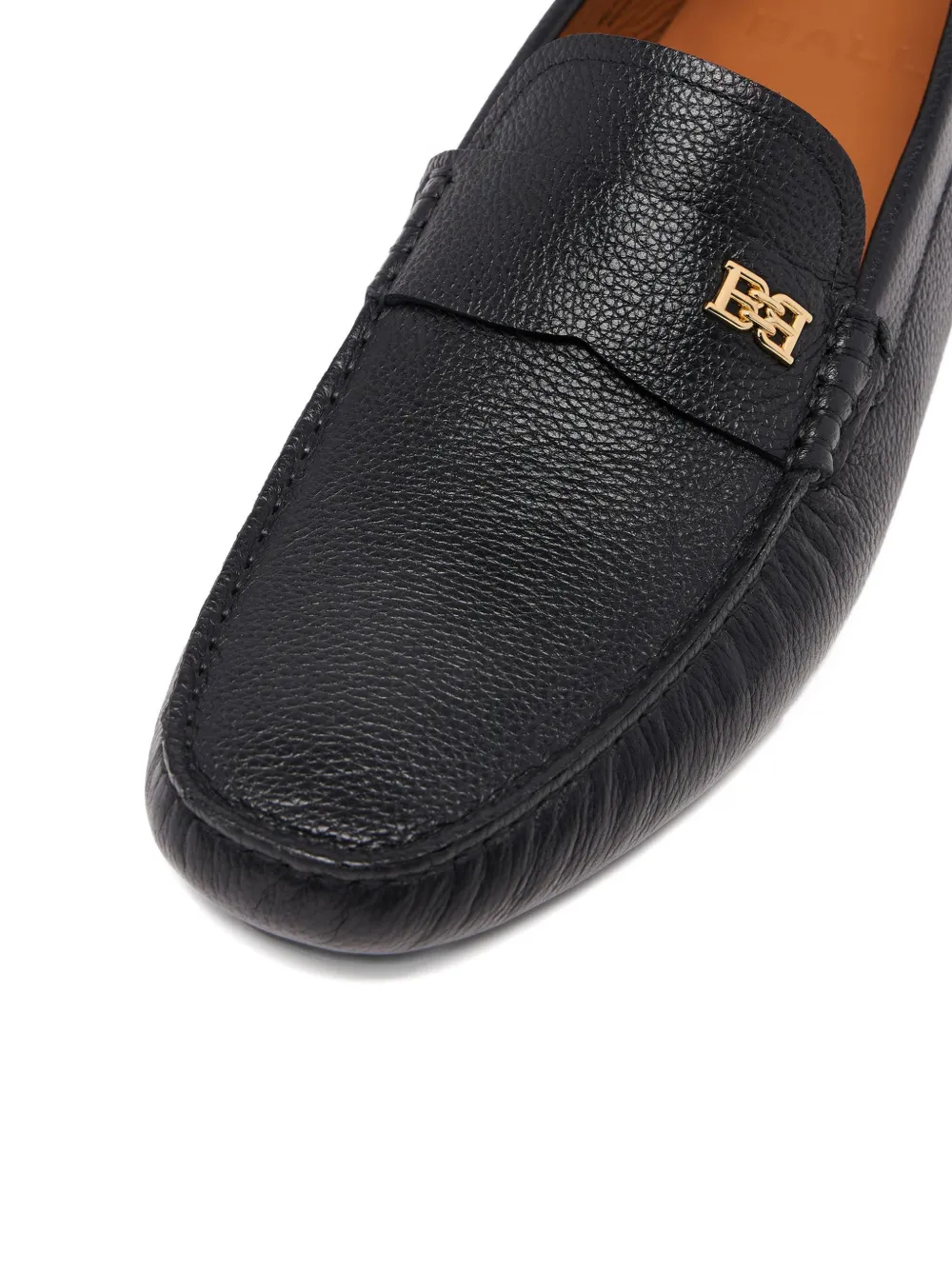 Bally Loafers van bewerkt leer met gesp Zwart