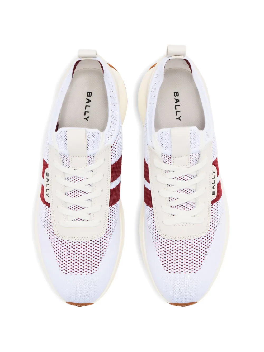Bally outline striped sneakers Wit