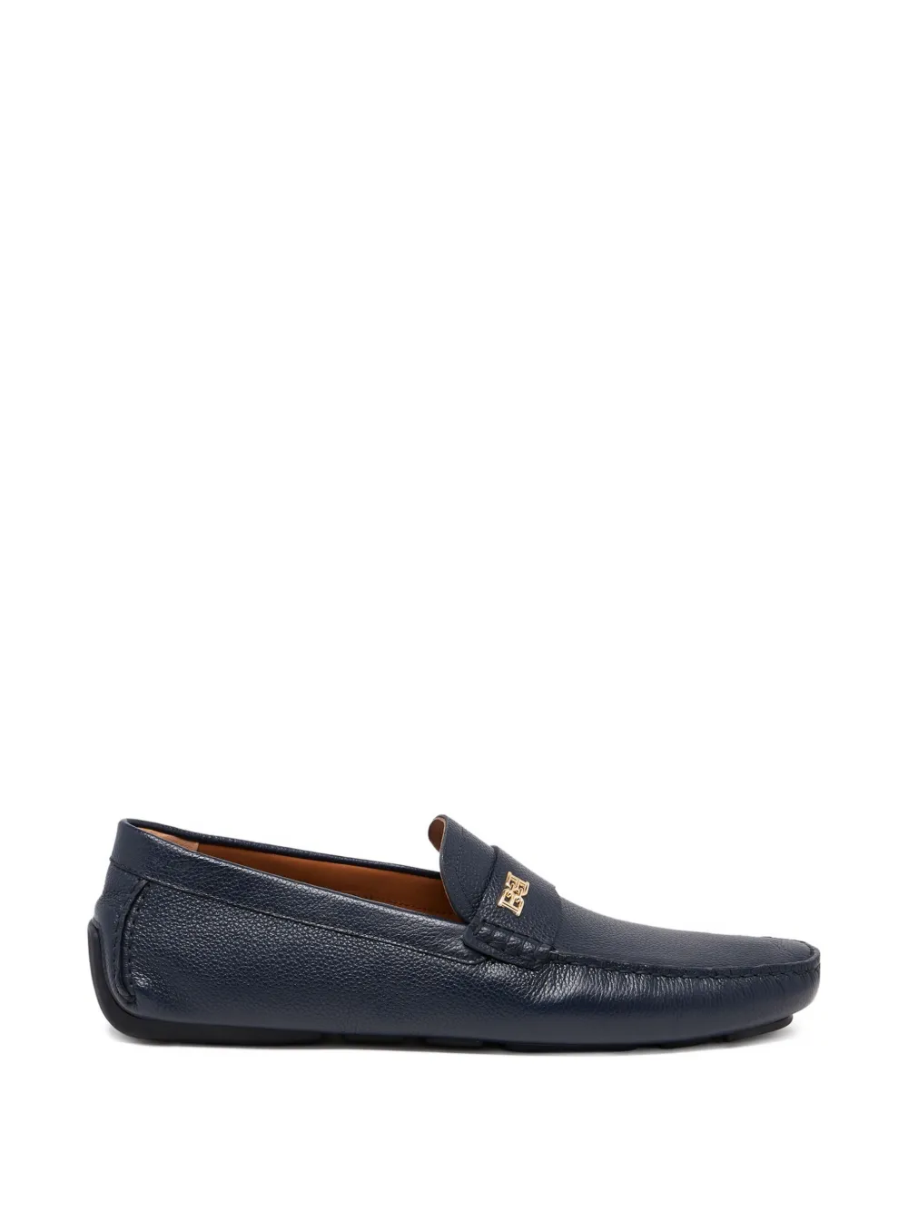 Bally B-chain grained leather loafers - Blu