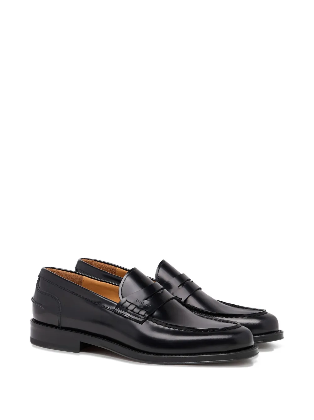 Bally Flair brushed leather loafers Zwart