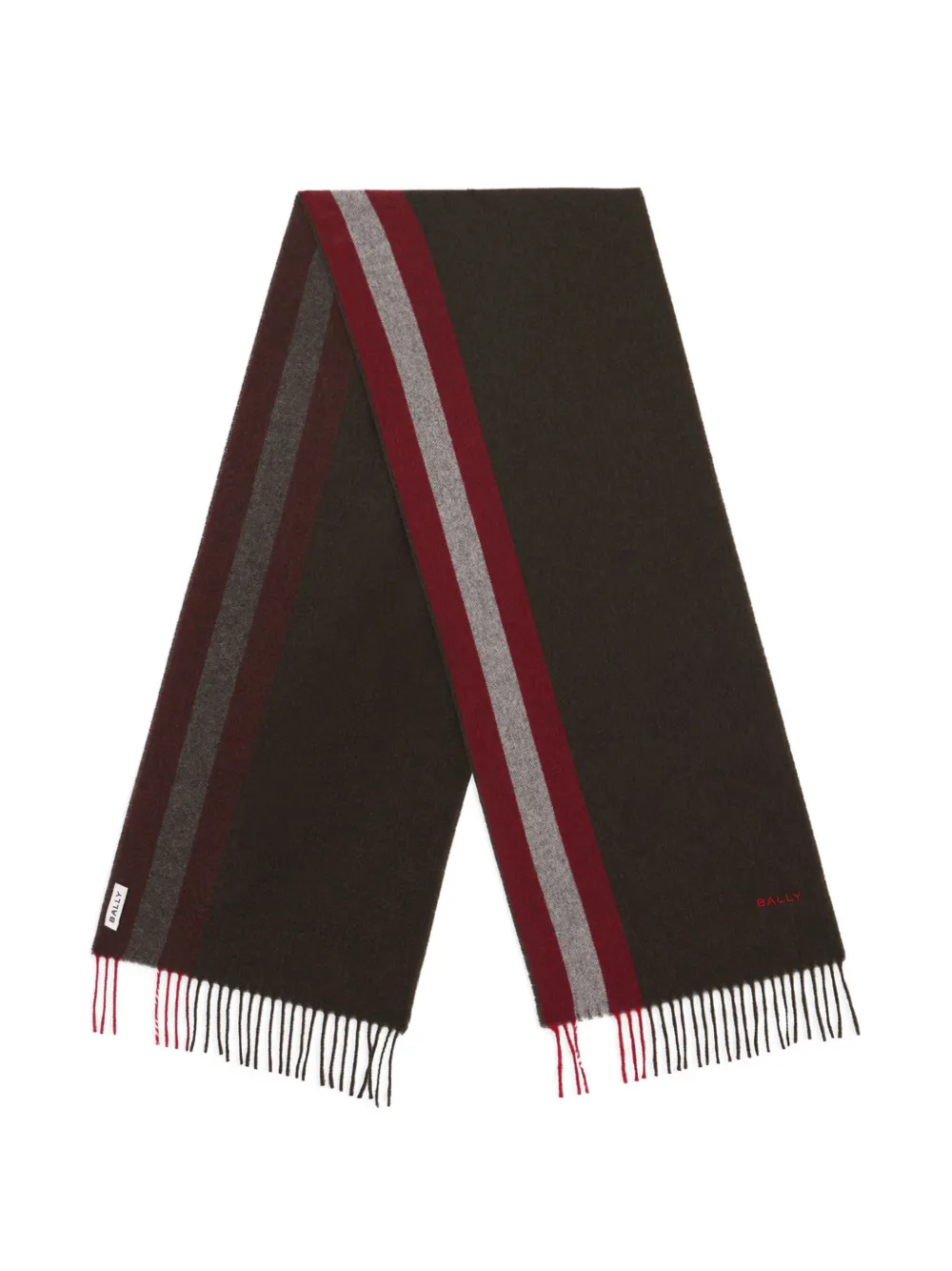 Bally Bally Ribbon fringed scarf - Grün
