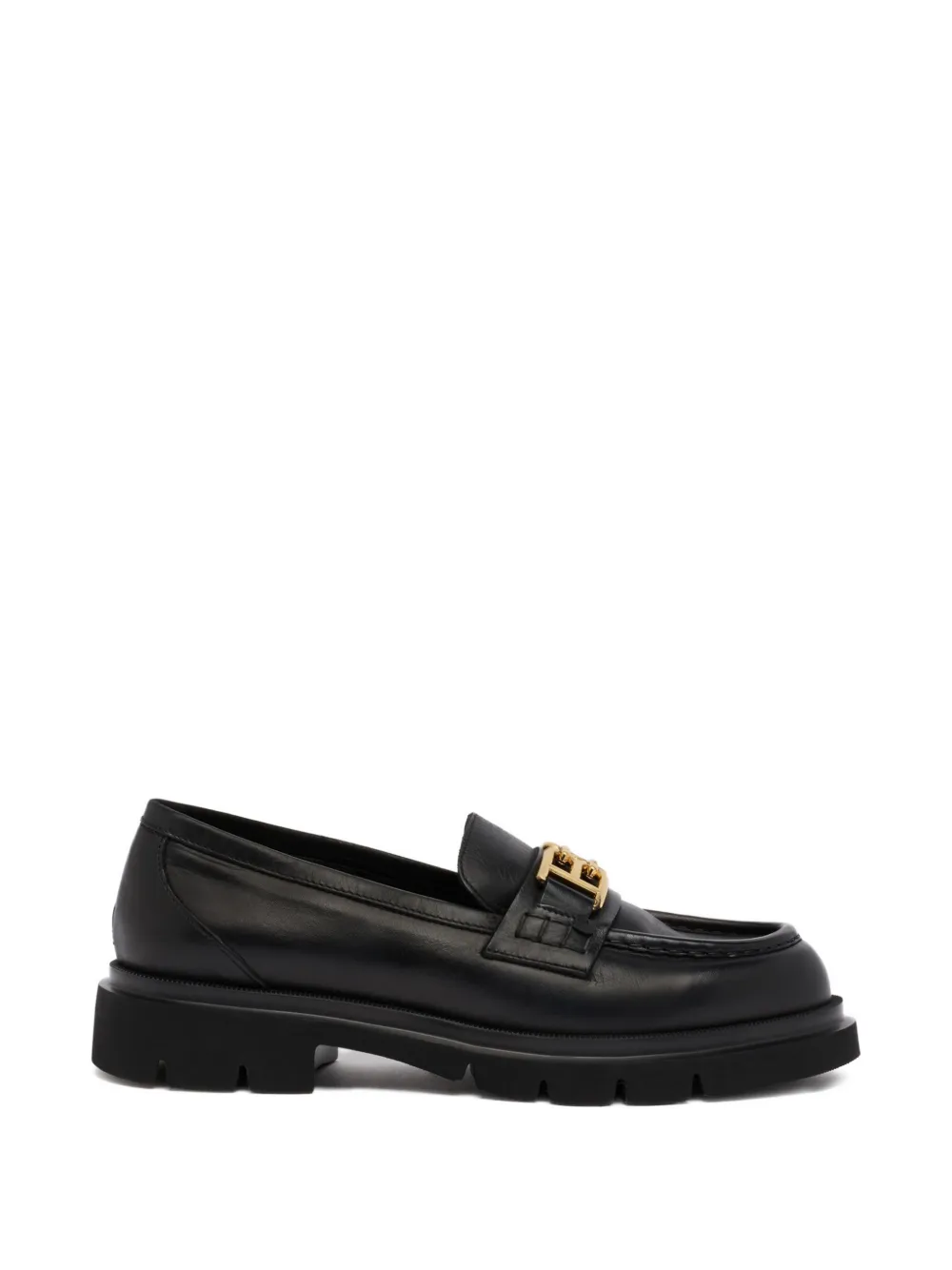 Bally Walidy leather logo hardware loafers Zwart