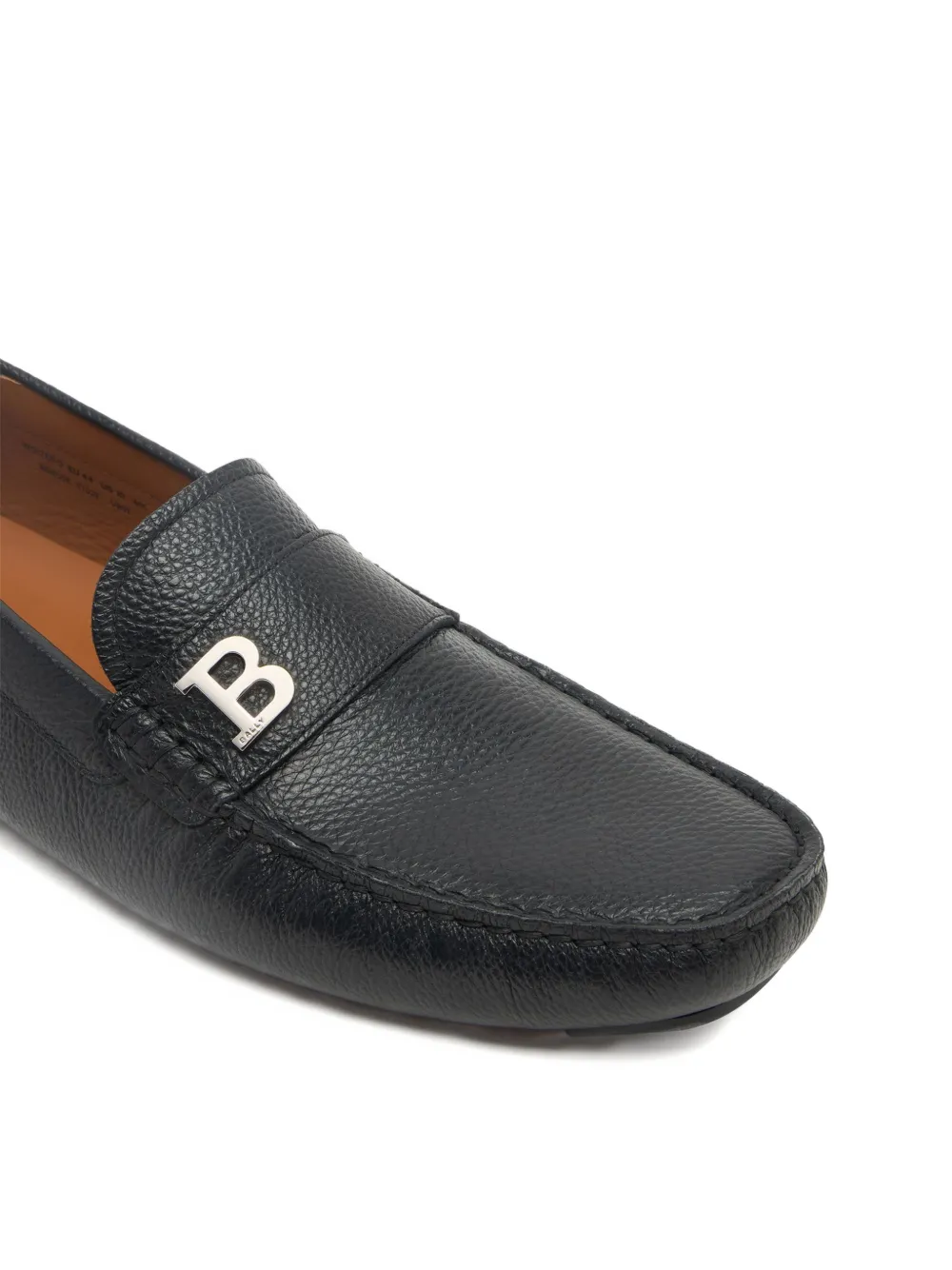 Bally logo detail loafers Zwart