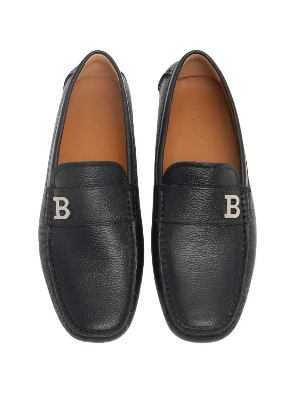Bally logo detail loafers Zwart