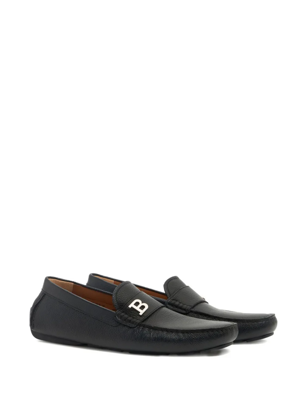 Bally logo detail loafers Zwart