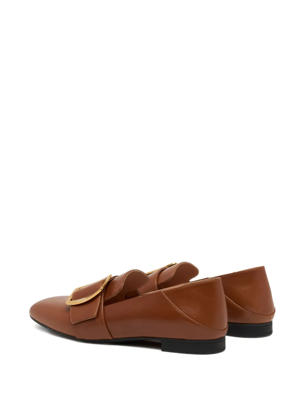 Bally Leren pumps met gesp Bruin
