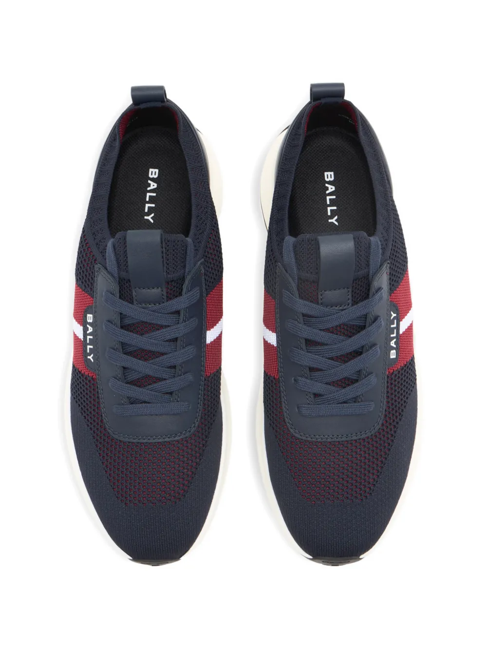 Bally Outline gestreepte sneakers Blauw