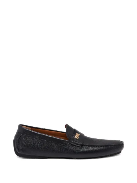 Bally logo grained-leather loafers