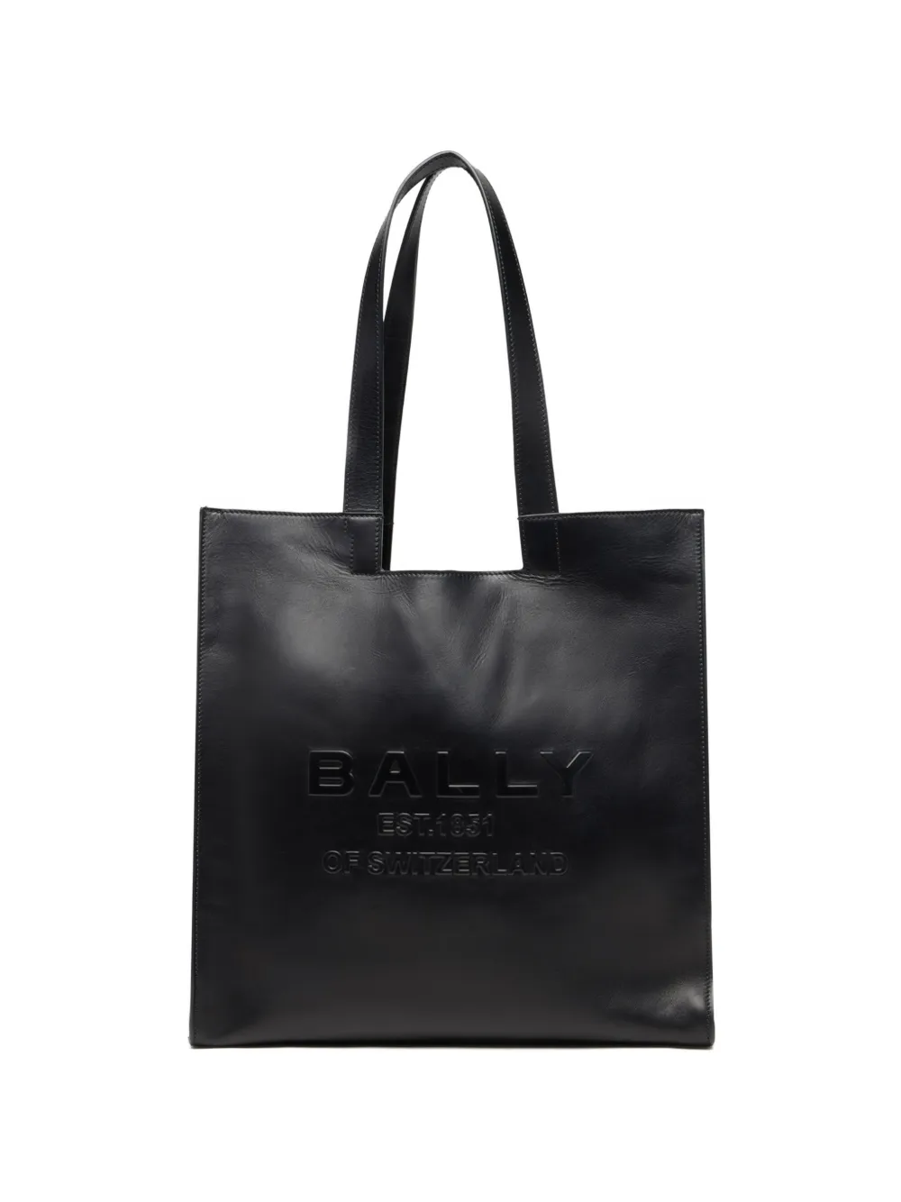 Bally Easy embossed leather tote bag - Nero