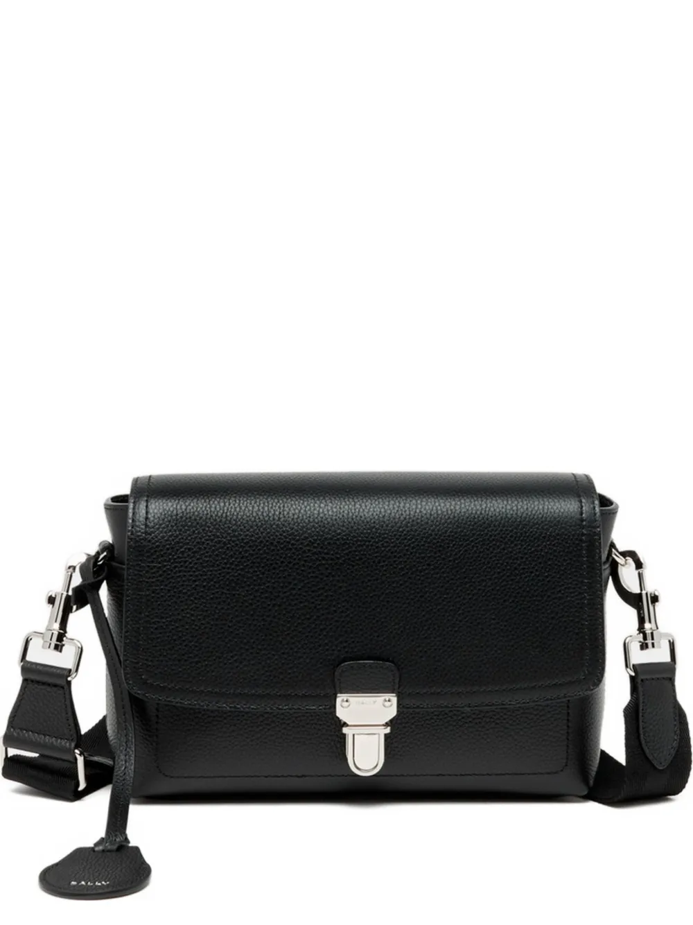 Bally Capitol grained leather messenger bag - Nero