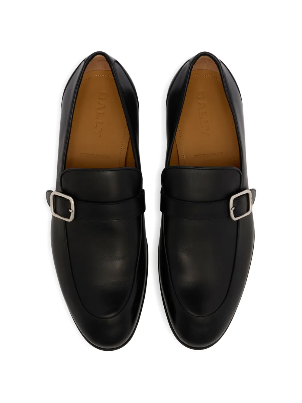 Bally Regent buckle-detail leather loafers Zwart