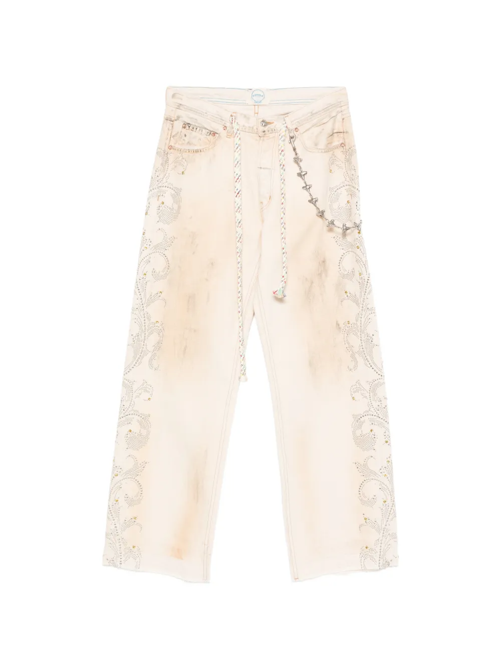 ERCOLE STUDIO crystal-embellishment jeans - Nude
