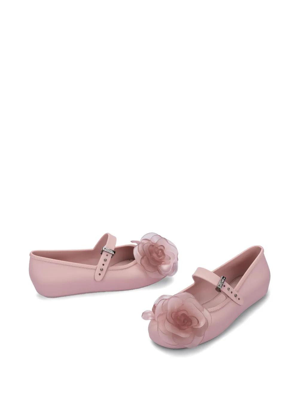 Mini Melissa Ballerina's met bloem en bandje Roze