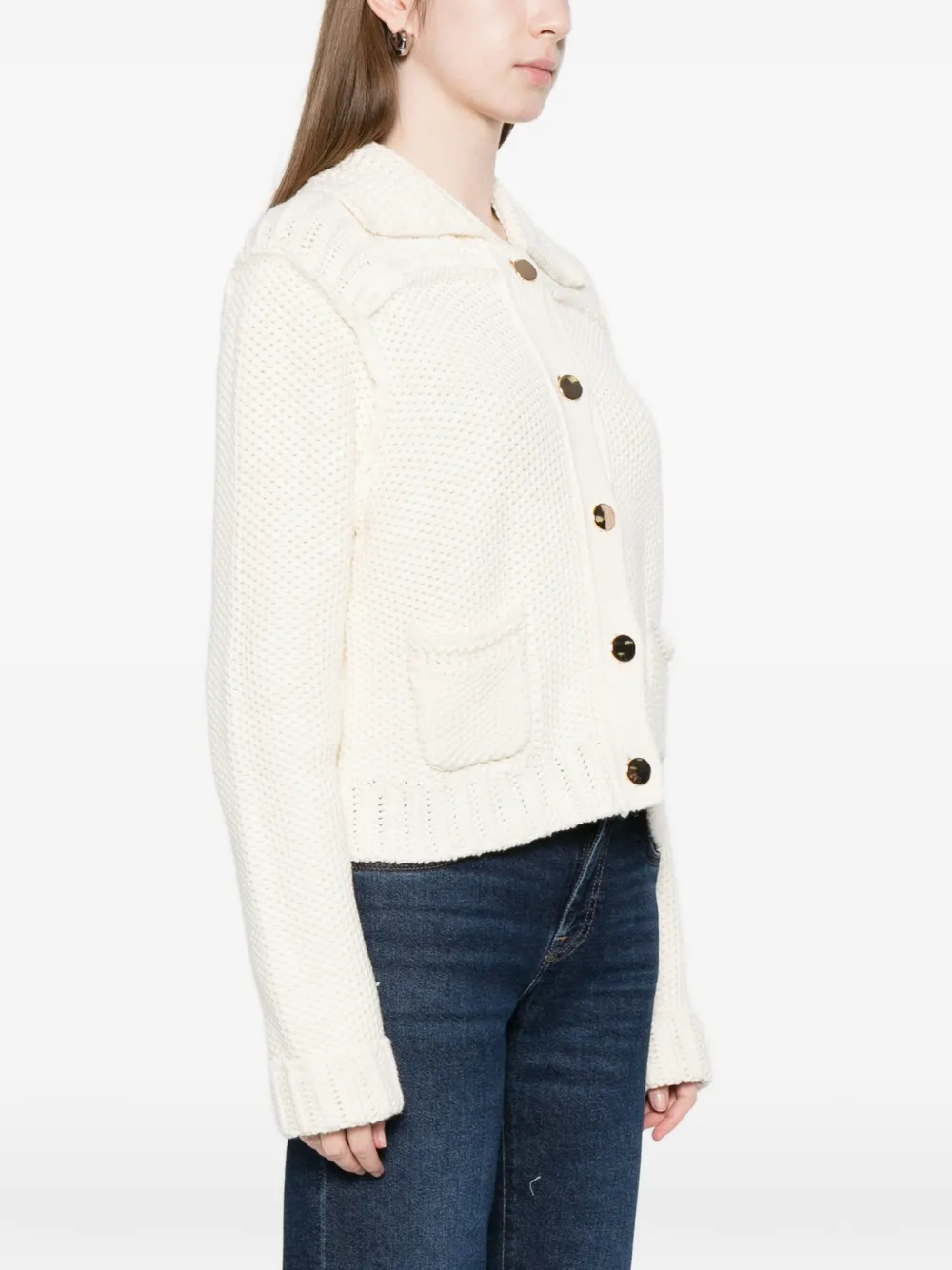  Ba&sh Federica Front-pocket Cardigan - Neutrals 
