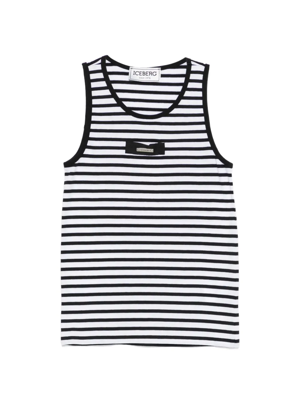 Iceberg Top a righe - Bianco