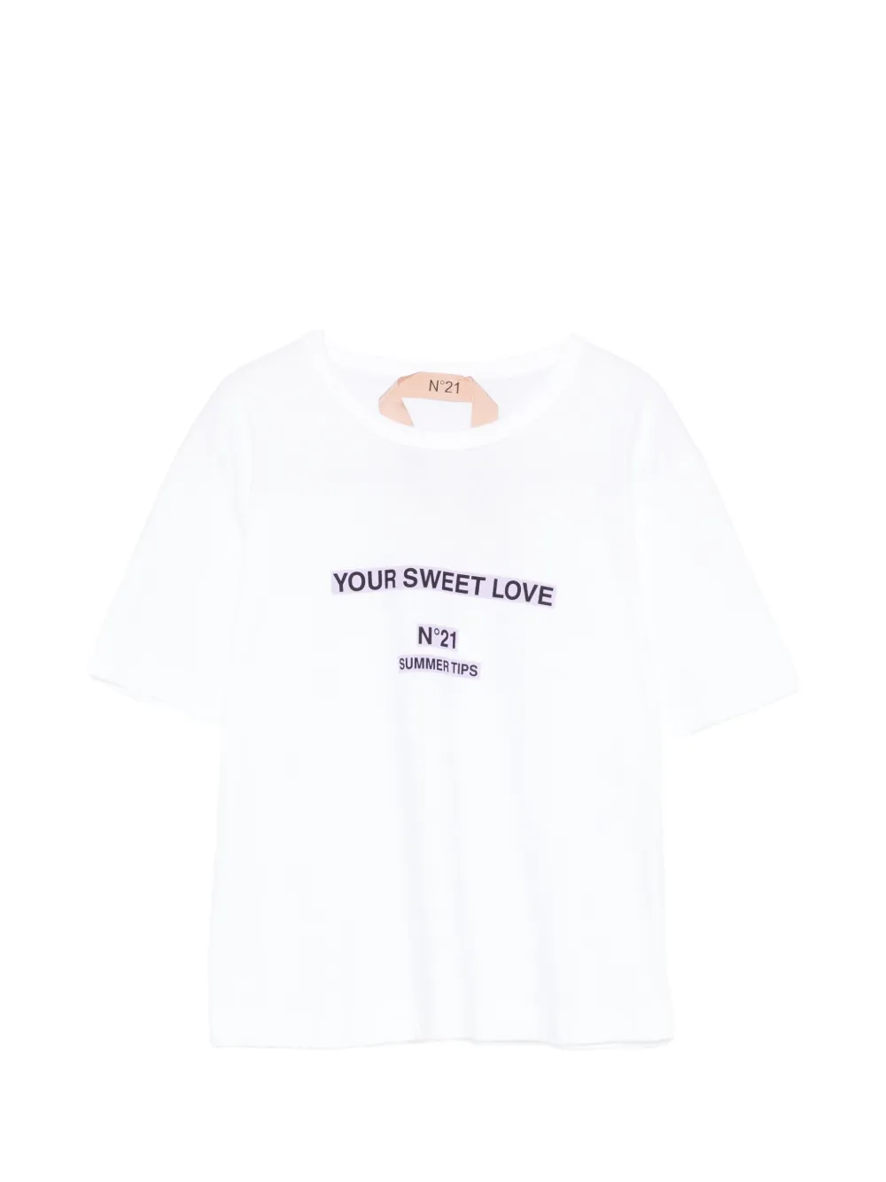 Nº21 short-sleeve T-shirt - Bianco