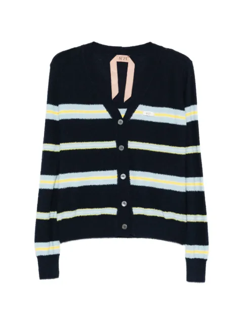 Nº21 striped button cardigan