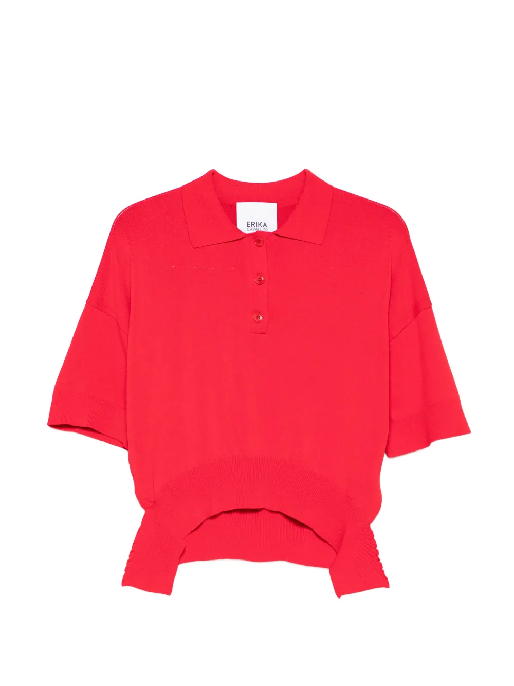 Erika Cavallini cut-out polo top - Rosso