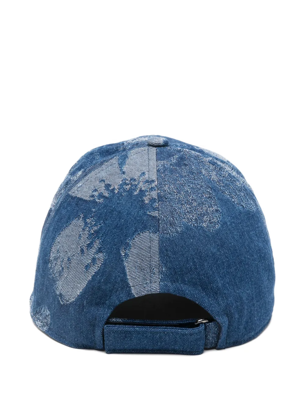 Floral-Jacquard Denim Baseball Cap