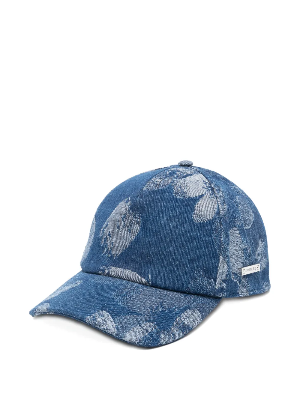 Iceberg Cappello da baseball a fiori jacquard - Blu