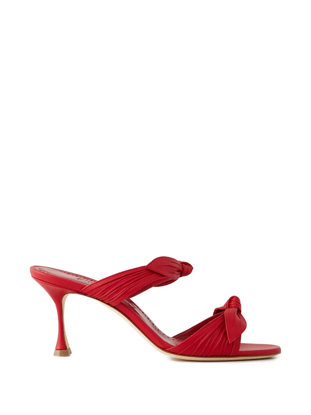 Manolo Blahnik Lollo sandalen met strikbandje Rood