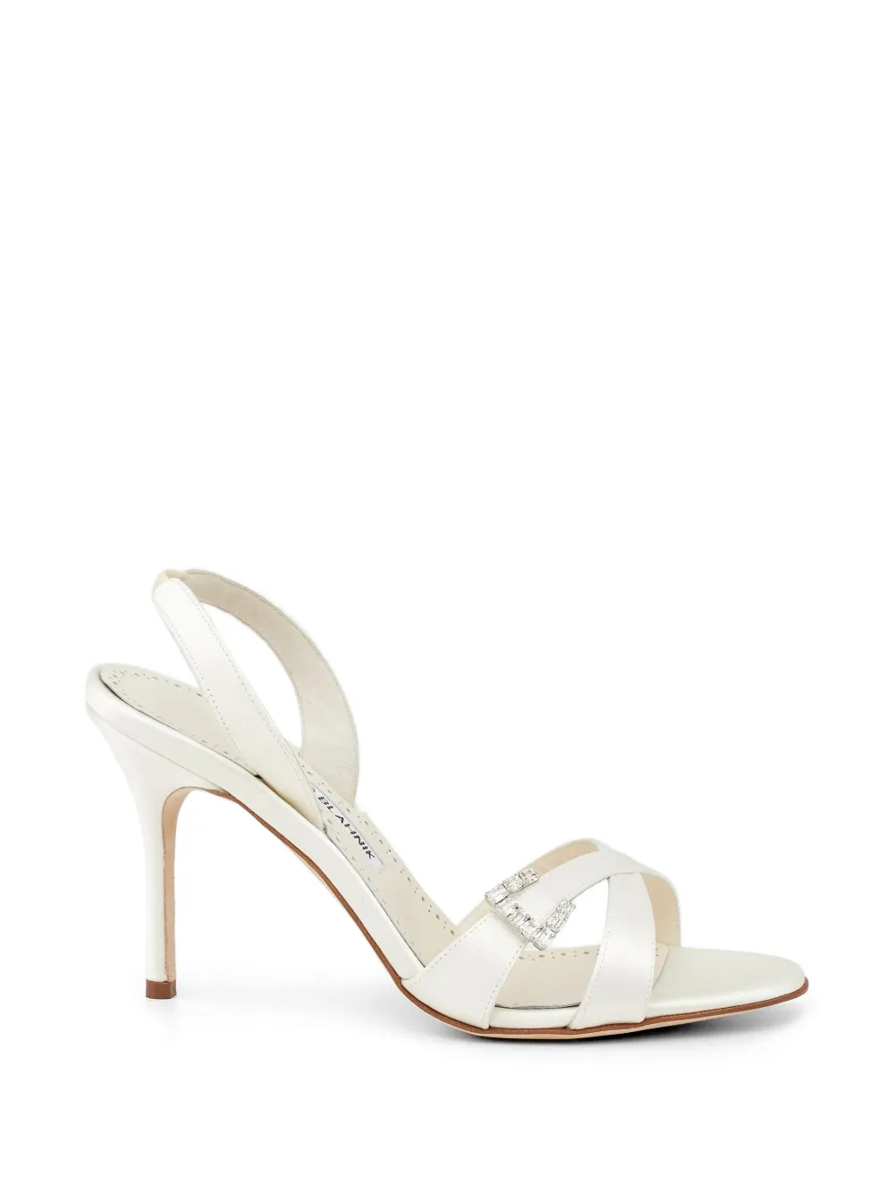 Manolo Blahnik Ramisli crystal-embellished strap sandals - Bianco