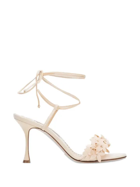 Manolo Blahnik Anista floral sandals
