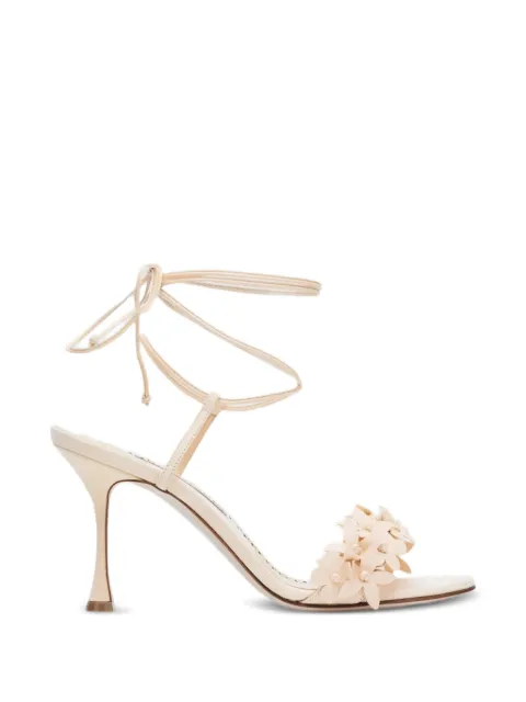 Manolo Blahnik Anista floral sandals