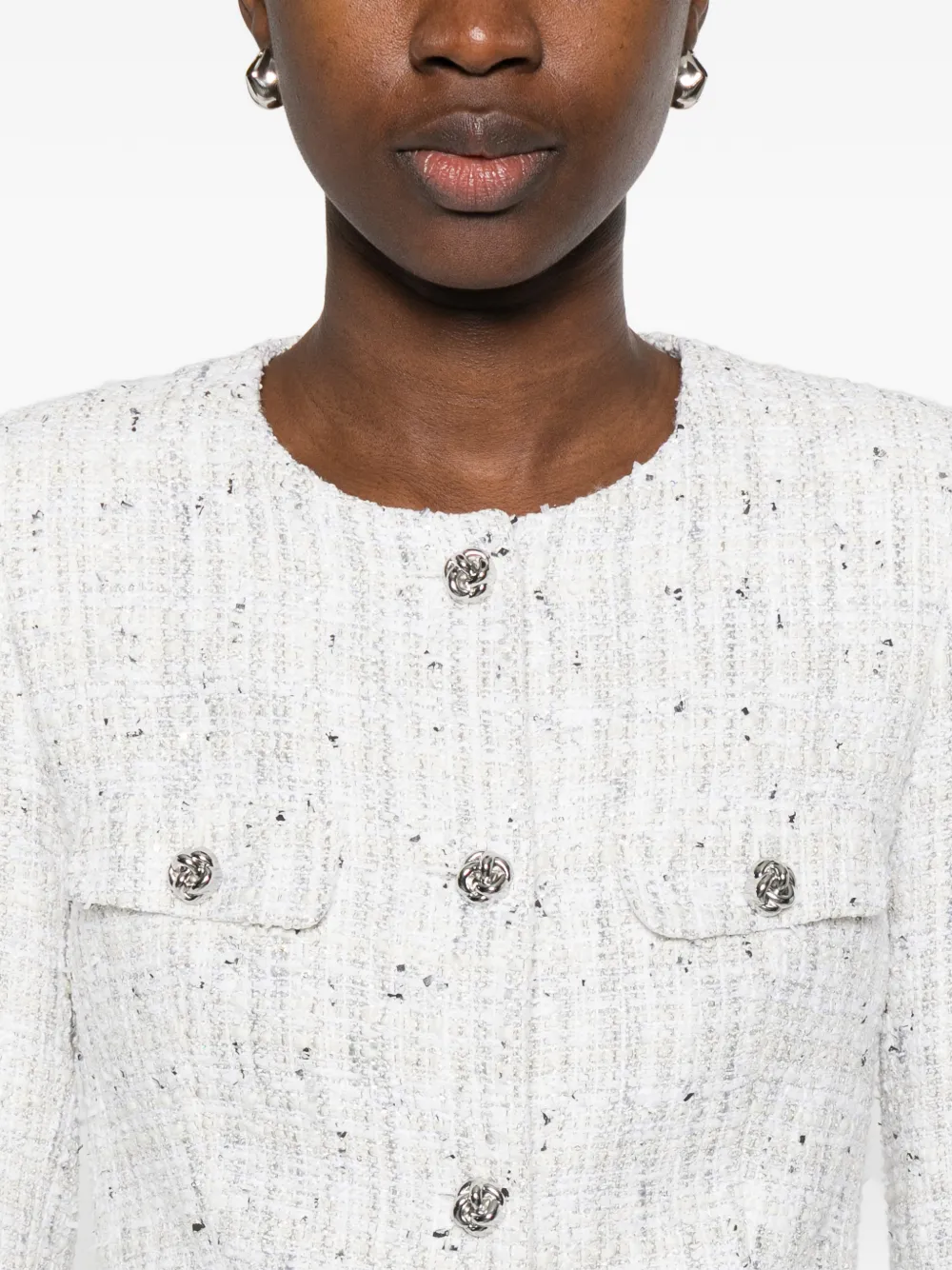 Tagliatore Button-up tweed jack Wit