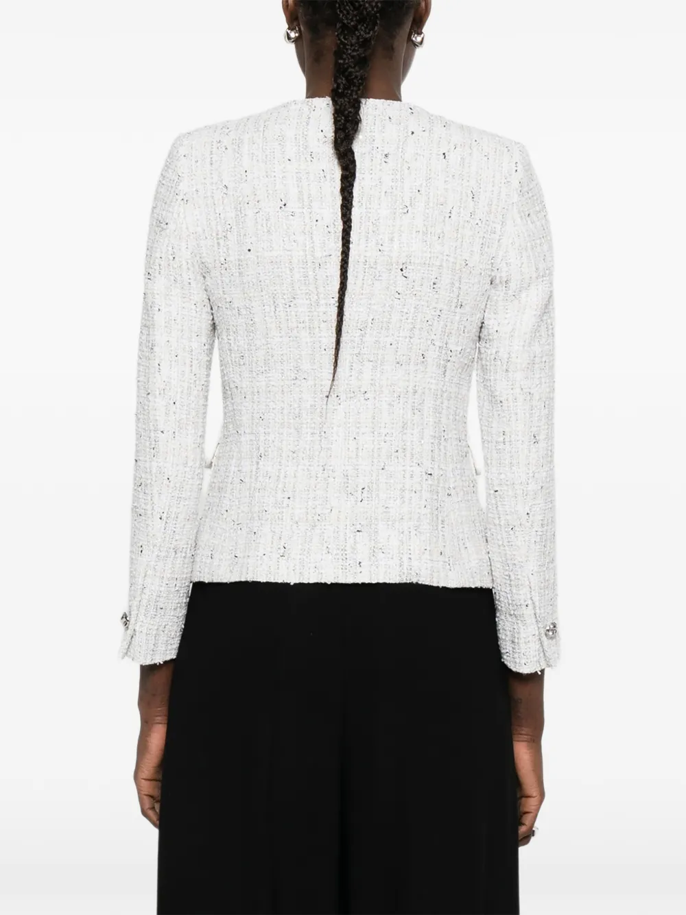 Tagliatore Button-up tweed jack Wit