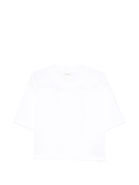 Closed crew-neck short-sleeve T-shirt