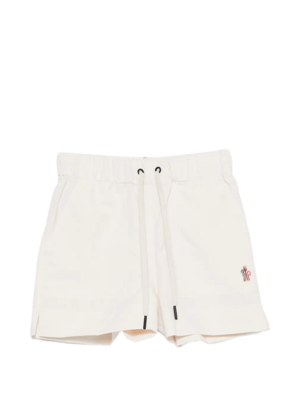 Moncler Grenoble Shorts met logopatch en trekkoord Beige