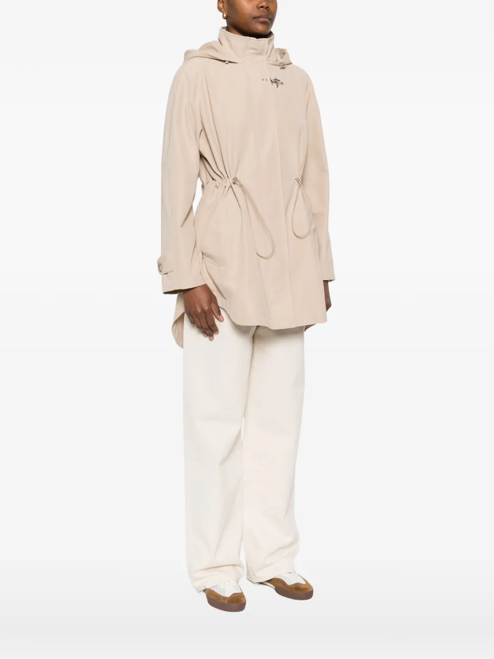  Fay Hooded Parka Coat - Neutrals 