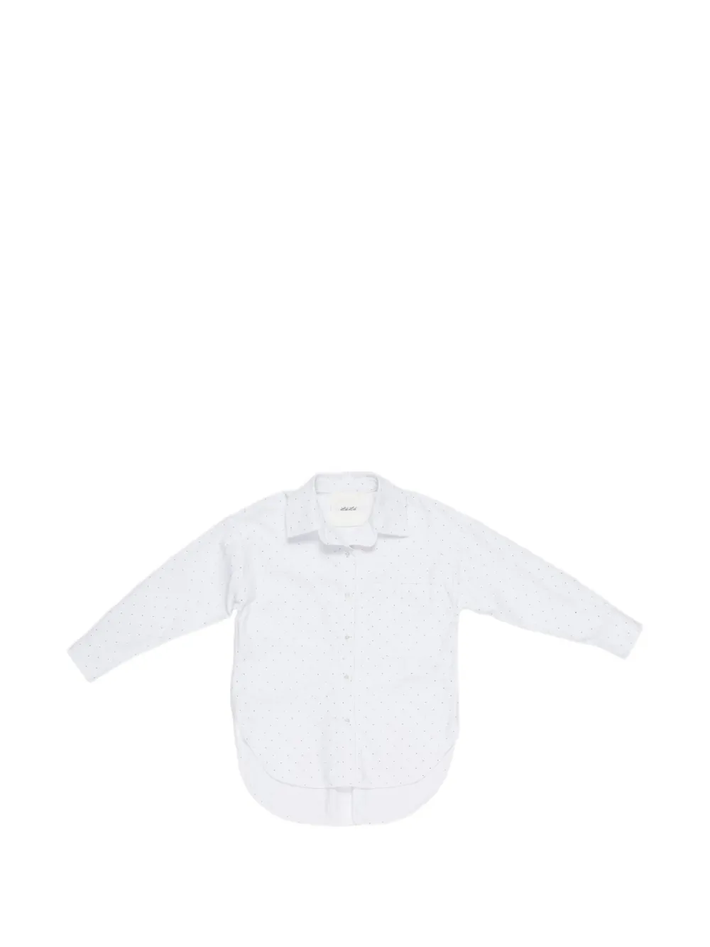 Miss Grant Kids polka-dot button shirt - Bianco