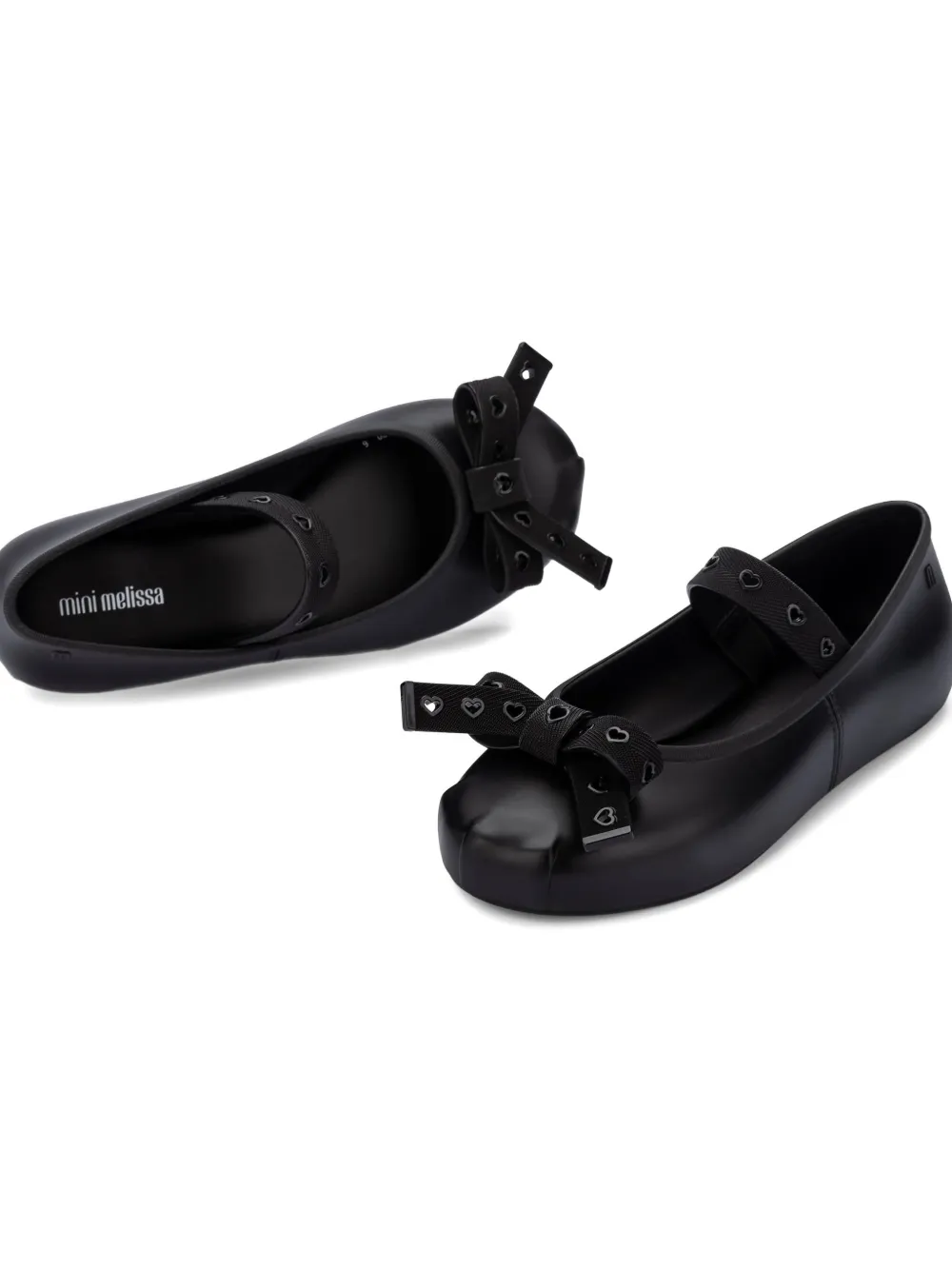 Mini Melissa Sophie ballerina's met strik Zwart