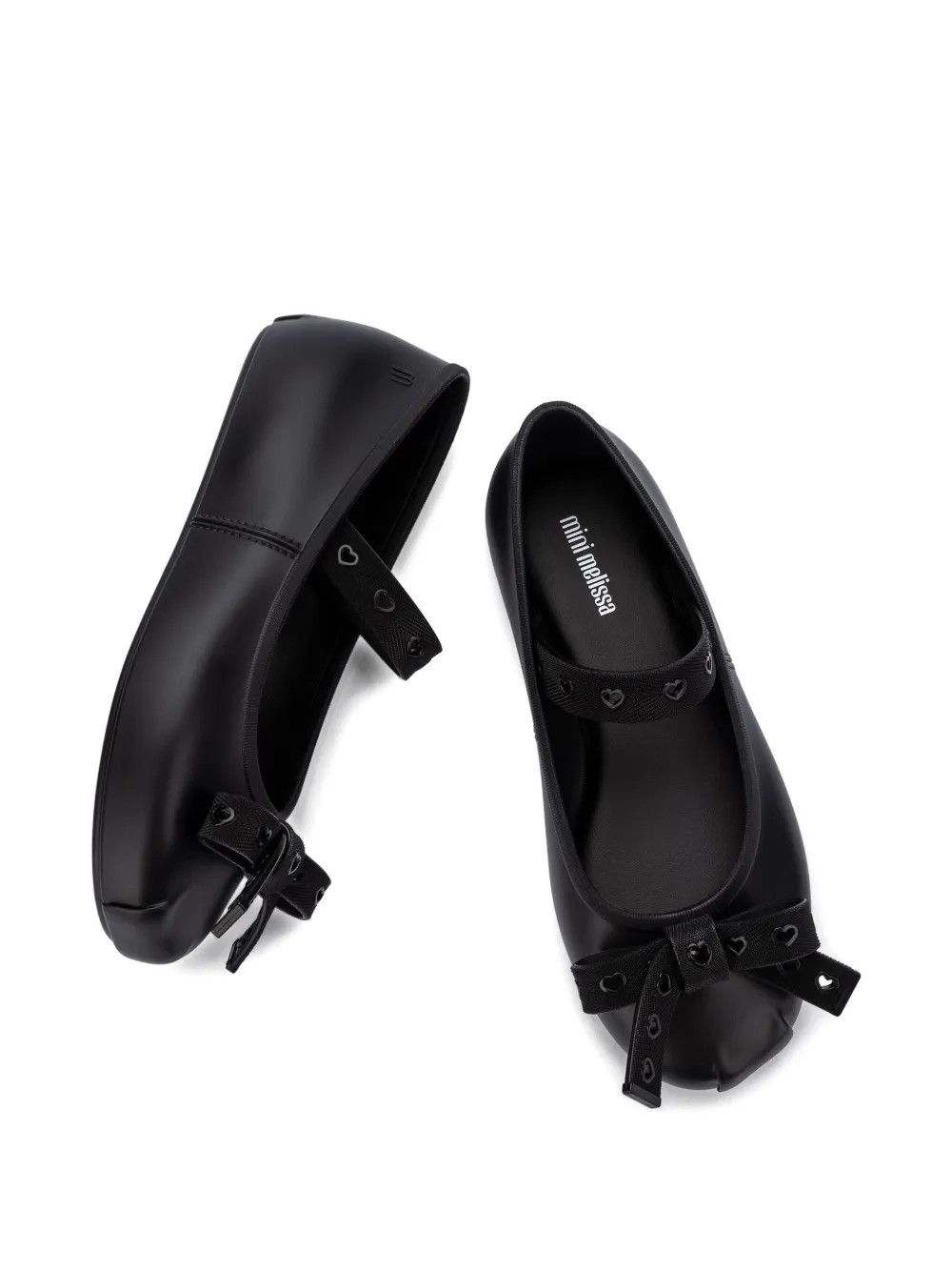 Mini Melissa Sophie ballerina's met strik Zwart