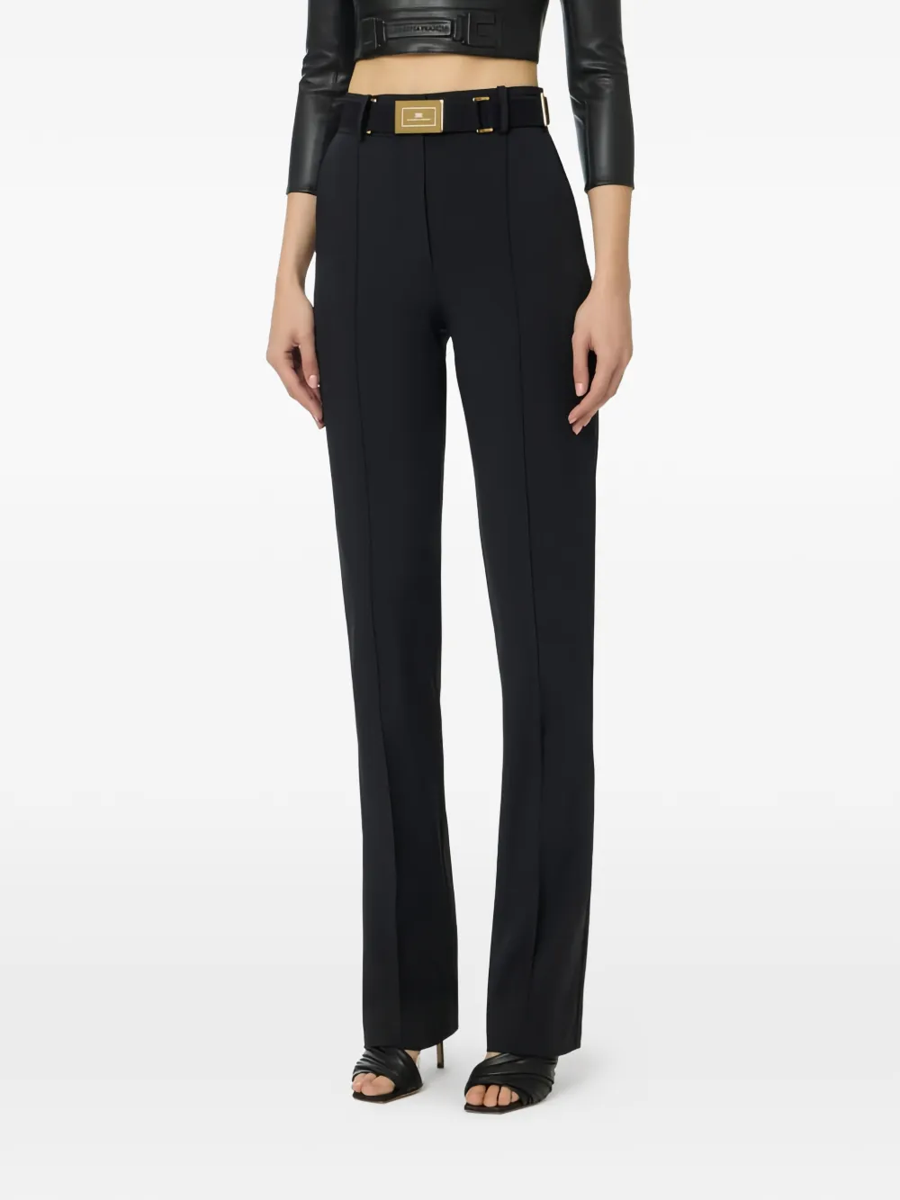 Elisabetta Franchi Broek met ceintuur Zwart