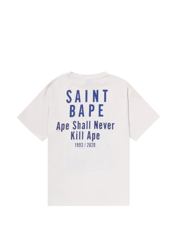 A BATHING APE® x Saint MXXXXXX crew-neck T-shirt | White | FARFETCH CA