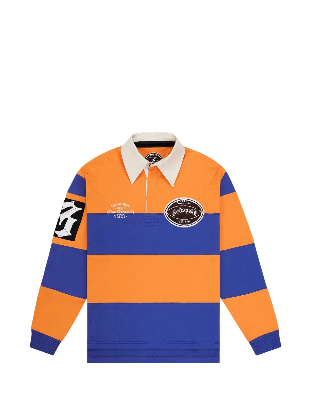 GODSPEED Classic Field striped polo shirt - Arancione