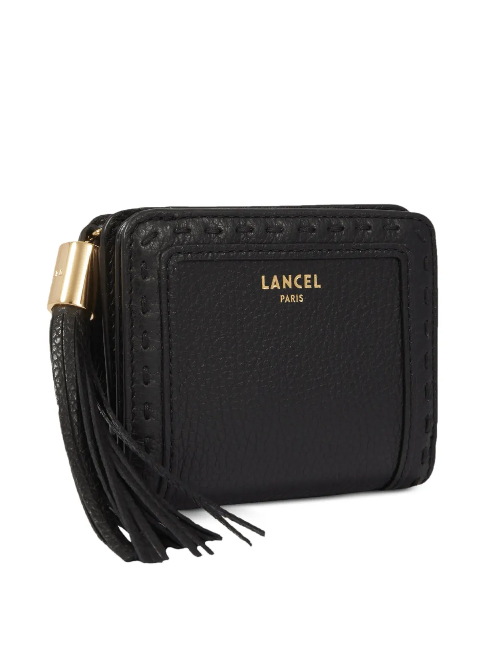  Lancel Medium Zipped Compact Wallet - Black 