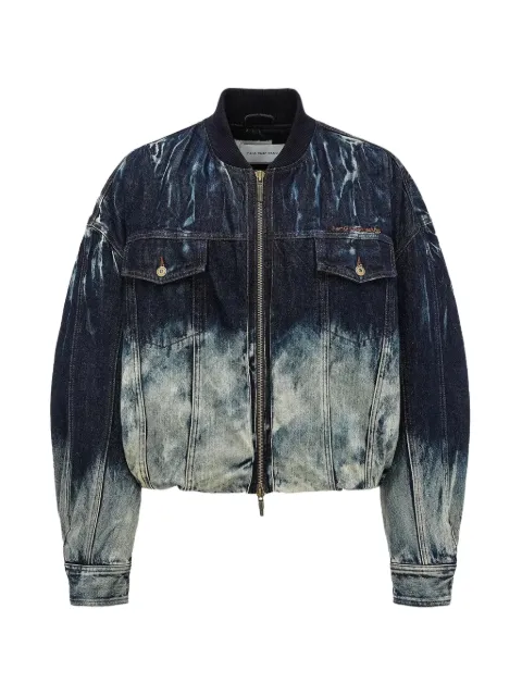 Feng Chen Wang gradient distressed-effect denim jacket